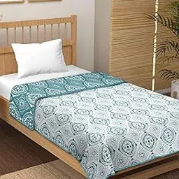 Tundwal's TC - 220 100% Pure Cotton Reversible Dohar/AC Blanket for Single Bed |All Weather Light Weight | Floral Design Dohar| Pack of 1-Pearl River-picture-50