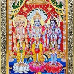 Koshtak Brahma Vishnu Mahesh ji Trimurti Photo Frame with Unbreakable Glass for Wall Hanging/Gift/Temple/puja Room/Home Decor and Worship-picture-12