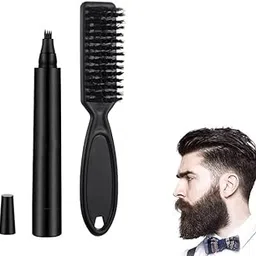 Beard Pencil Filler for Man Water Proof Pen and Beard Brush Long Lasting Coverage Natural Finish Mustache Repair Shape, Effective Enhance Facial Hair-1PCS-picture-48
