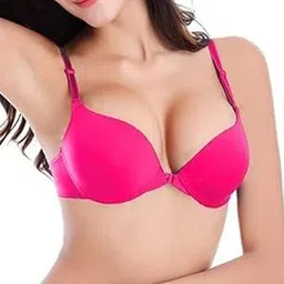 brachy Women's Polycotton Padded Underwire Push Up Bra Black-picture-25
