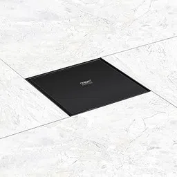 Sanjay Chilly Marble Colour Collection 21 mm Tile Insert Floor Drain Cockroach Trap for Bathroom 304 Grade SS Floor Drain Cove Bathtub Sink Washbasin & Toilet (Marble Drainer 6x6 Inch Ultra Black)-image-56