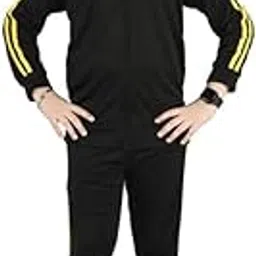 Kids Polyester Tracksuit Set for Boys Full Sleeve Zip Jacket & Jogger Pants|Zipper Closure Track | Comfortable Sportswear Outfit |-picture-29