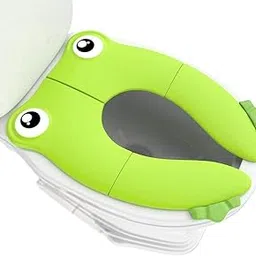 Kienlix Toilet Potty Training Seat Cover, Travel Toilet Seat, Folding Non Slip Silicone Pads, Travel Portable Reusable Kids Toddlers Boys Girls, Carry Bag - pack of 1 (Green)-image-30