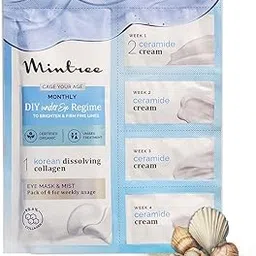 Mintree Melting Collagen Film Sheet Mask| Korean Eye Patches for Dull, tired & Aged Under eyes, Removes Dark Circles, fine lines & wrinkles|One Month Under Eye Treatment Kit for Women & Men - 45 gm/ml-picture-26