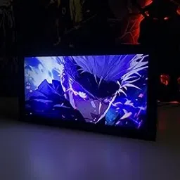 PRINTKARR Gojo Light Box Jujutsu Kaisen, Satoru Gojo Anime Art, Uv Printed, Ideal For Desk, Decoration for Living Room, Bedroom, Drawing Room, Dining Room, Stairs, and Office-picture-52
