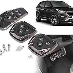 3 Pcs Black Non-Slip Manual Car Pedals kit Pad Covers Set for Hyundai Creta 2019-picture-17