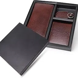 house of olive green Genuine Leather Wallet Combo for Men & Women with Keyring | Gift Hamper for Couples | Elegant Gift Set Perfect for Birthdays, Anniversaries, Weddings, and Special Occasions.-picture-23