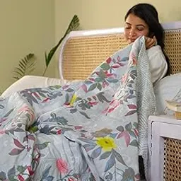 Ultra-Soft Microfiber Quiltted Comforter Single Bed 60x90 Inches – Sage Green, Lightweight All-Season AC Blanket, Reversible Dual-Tone Dohar, Fluffy & Machine Washable-image-94