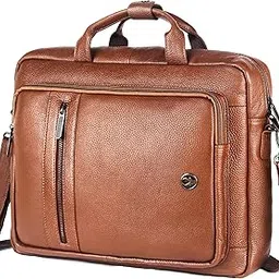 wildhorn Genuine Leather 3-in-1 Convertible Laptop Bag for Men | 15.6-Inch Laptop Messenger Bag, Backpack & Briefcase for Business, Work & Travel | Versatile Design with 1-Year Warranty (WALNUT)-picture-11