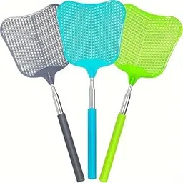 Extendable Fly Swatters, Strong Fly Killer, with Stainless Steel Telescopic Handle 26cm to 65cm, Retractable Fly Swatters for Indoor Outdoor-picture-13