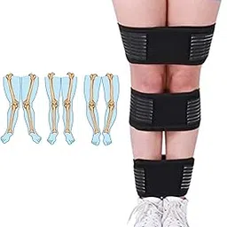 Lexotho Adjustable Bow Leg Correction Belt for Men Women Knock Knee Corrector O/X Type Legs Belt for bowed Leg Straightener Brace Knee Genu Valgum o/x Support belt Day & Night (Large,Black)-picture-47