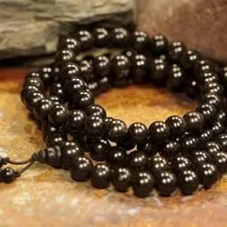 RDK SON'S Beautifully Handmade Ebony Wood 8 MM Mala | Black Wood Tibetan Style Mala for Pooja and Worship | Karungali Kattai Mala for Wearing and Gifting (Elastic Mala)-picture-30