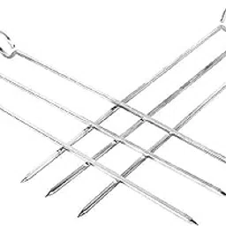 S.B.Anjali MS Steel Sqaure Skewers for Grill - 6 Pcs Pack//Barbecue Tandoor Tikka Kebab Kabob Metal Sticks-picture-30