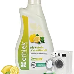 Ethiek Natural Fabric Conditioner & Fabric Softener | 500 ml | Softer Clothes, Lemon freshness | Plant Based, Non-Toxic, Eco-friendly & Orgranic | Protects Shine | Safe for Woolens & Kids Clothes-picture-23