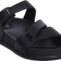 bellissimo Men Black Double Strap Comfort Chappal-picture-51