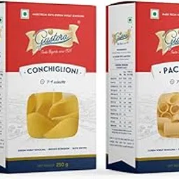 Gustora Durum Wheat Semolina Conchiglioni Pasta, 250g & Paccheri Pasta, 250g Combo I Vegetarian Pasta I Rich in Fibre & Protein - 500G-picture-20