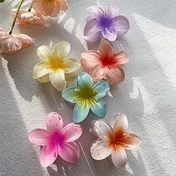 haiccell Flower Claw Clip - 4pc Stylish Korean Hair Clips for Women, Flower Clutcher Claw Set | Cute Floral Hair Accessories for Women and Girls-picture-45