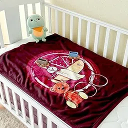 Signature Baby Boy's and Baby Girl's Luxury All Season/Heavy Winter Blanket/Wrapping Baby Sheet for Babies/Kids (Single, Balloon Purple)-picture-17