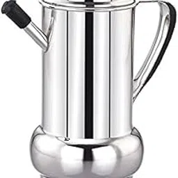 Expresso Creta Olive Oil Can Stainless Steel Oil Dispenser Pot Leak Proof Edible Oil Salad Dressing Storage with Lid for Kitchen Cooking Restaurant BBQ (500ml) image 1