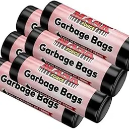 MASKFORCE Garbage Bags, Large - (24 x 32 Inches) - 15 Bags/Roll, 90 Count (Pack of 6, Black), Plastic-image-85