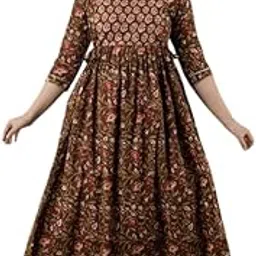 Women's Pure Cotton All Over Printed Kurti Gown, Feeding Dress, Maternity Gown, Feeding Nighty Kurti-picture-42