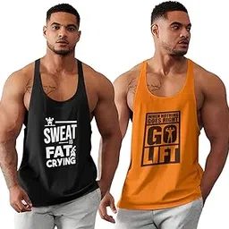 bab being beast apparel BAB Men's Round Neck Gym Vest | Men Vest Gym | Men Vest Combo | Polyester Printed Vest Pack of 2 | Stylish & Comfortable Vest-picture-34