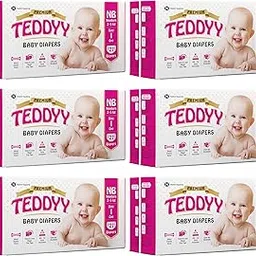 TEDDYY Baby Diapers Pants Premium New Born 126 Count (Pack of 6), 2-5 kgs, High Absorbency, Anti - Bacterial-picture-33