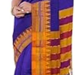 devika textiles Ilkal Cotton Silk Saree with Running Blouse, Indian Traditional Women's Wear-picture-31