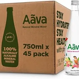 Aava Natural Mineral Water 750 ml Glass Bottle (Naturally Alkaline ; Origin Aravalli Range; pH 8+; Benefits of Calcium and Magnesium(Pack of 45 Bottles)-picture-12