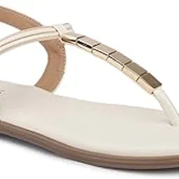 inc.5 Women Beige and Gold-Toned Open Toe Flats Sandal-picture-11