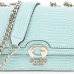 guess Aqua Marine Textured Orlina Mini Convertible Crossbody Flap Bag image 1