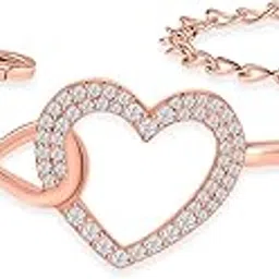 Ornate Jewels 925 Silver American Diamond Infinite Heart Love Bangle for Women & Girls | With Certificate of Authenticity & 925 Stamp | Life-time Warranty*-picture-13