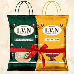 IVN Family Combo (IVN Chengalpattu Rice & Idly Rice)| Pure and Premium Grains | Authentic Taste Rice 5kg bag-picture-32