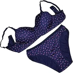 piylu Women's Printed Full Coverage Lighty Padded Lingerie Set (Pack of 1)-picture-52