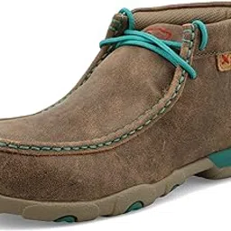 twisted x Women's Casual Work Driving Moc, Color: Bomber/Turquoise (WDMAL01)-picture-26