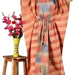 dosaya fabrics Maxi Kaftan For Women | Pure Cotton Nighty | Loungewear Kaftan | Hand Block Printed Women Nighty | Free Size-picture-28