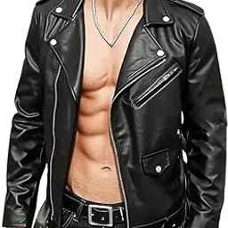 tln Men’s Faux Leather Roadies Biker Jacket | Premium Motorcycle Riding Jacket for Men | Stylish Winter Wear with Zipper Pockets & Trendy Leather Look Finish-picture-45