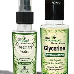 Vedicayurveda Rosemary Water With Vegetable Glycerine Hair Growth, Hair Fall Control Suitable For All Hair Types Pack Of 2-picture-42