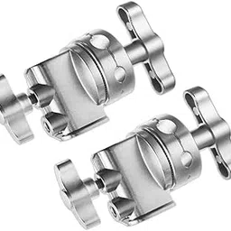 SHOPEE 2 Piece Swivel 2.5" Light Stand Adapter, Versatile Heavy Duty Head Clamp Mount Accessory with 4, 8, 11, 16mm Mounts for Extending Boom Arm or Other Photographic Devices image 1