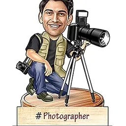 Foto Factory Gifts® Personalized Photographer Caricature Cutout (Wooden, 8inch x 5inch, Multicolour) CA0056-picture-13