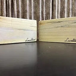 Luvottica Wooden Yoga Block/Brick/Bars/Straps for Yoga Support for Decent Poses, Improve Strength, Aid Balance, and Flexibility | Pine Wood | Natural Finish | Set Of 2-picture-24