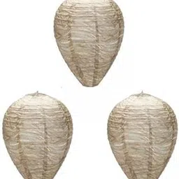 JAZZY PEARLS® 2x3Pcs Waterproof Wasp Nest Decoy Bee Decoy Deterrent for Home Garden Outdoors Pale Yellow Regular-picture-34