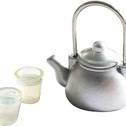 ATORSE™ Miniature Dollhouse Kettle and Cups Kitchen Accessories Dollhouse Decoration|Dolls & Bears | Dollhouse Miniatures | Cookware & Tableware image 1