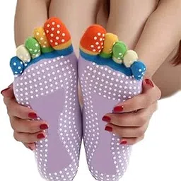 Yoga Socks for Women and Men Anti-slip, Anti-odor Cotton Compression Sport Sock Fashion Women,for Yoga, Pilates, Running 5 Finger Cotton SocksFitness Martial Hospital Home Walking Socks-image-58
