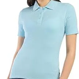 Women's Solid Slim Fit Polo T-Shirt-image-48