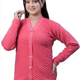 woolvella Women Stylish Cardigan Sweater V Neck Long Sleeves Women Sweater Cardigan (Pink)-picture-41