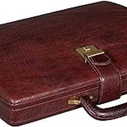 brand leather Genuine Leather 18 L Briefcase For Men Use Office|Business|Travel-picture-35