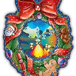 Rainbow Symphony Rainbow Sun Catchers – Holiday Wreath Sun Catcher - Holographic Rainbow Makers-picture-18