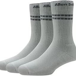 allen solly Men'S Cotton Full Length Socks (Pack Of 3) - White-picture-51