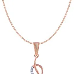 p.c. chandra jewellers 18k (750) Rose Gold and Diamond Pendant for Women-picture-31